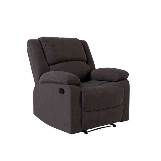Relax A Lounger - Phyllis Microfiber Manual Recliner, Chocolate by Lifestyle Solutions - RR-PRK1CM2045 veiw 1