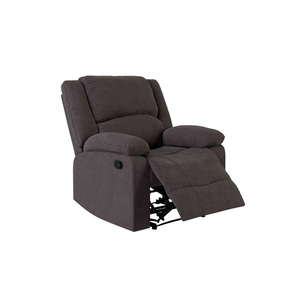 Relax A Lounger - Phyllis Microfiber Manual Recliner, Chocolate by Lifestyle Solutions - RR-PRK1CM2045 veiw 2