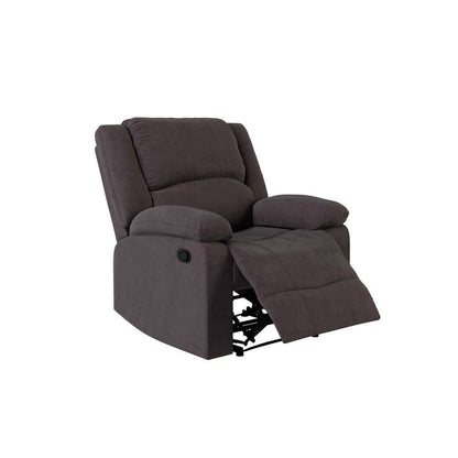 Relax A Lounger - Phyllis Microfiber Manual Recliner, Chocolate by Lifestyle Solutions - RR-PRK1CM2045 veiw 2