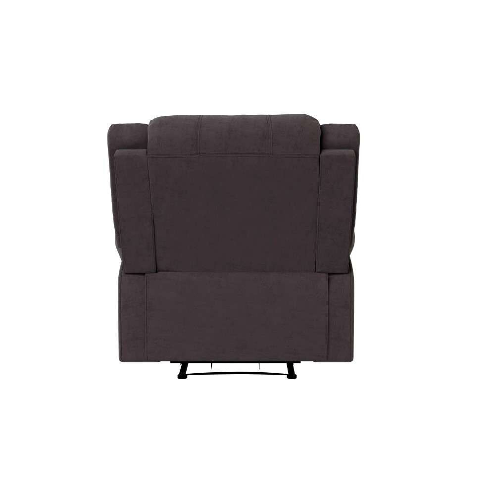 Relax A Lounger - Phyllis Microfiber Manual Recliner, Chocolate by Lifestyle Solutions - RR-PRK1CM2045 veiw 4