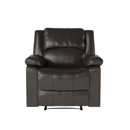 Relax A Lounger - Phyllis Faux Leather Manual Recliner, Java by Lifestyle Solutions - RR-PRK1CP3003 veiw 1