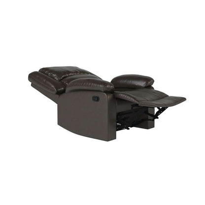 Relax A Lounger - Phyllis Faux Leather Manual Recliner, Java by Lifestyle Solutions - RR-PRK1CP3003 veiw 2