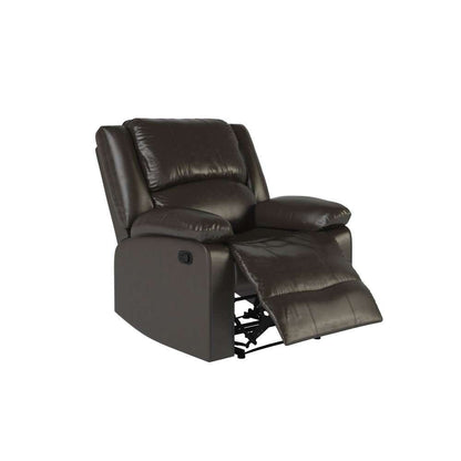 Relax A Lounger - Phyllis Faux Leather Manual Recliner, Java by Lifestyle Solutions - RR-PRK1CP3003 veiw 3