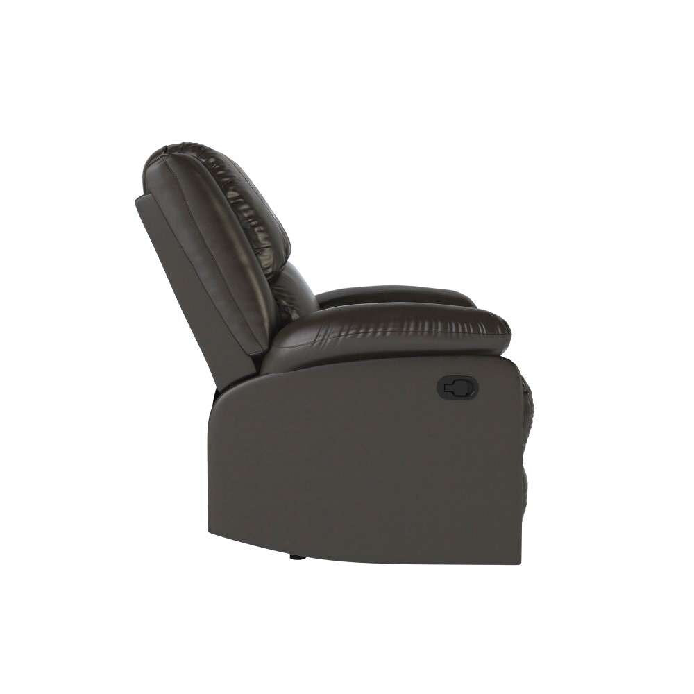 Relax A Lounger - Phyllis Faux Leather Manual Recliner, Java by Lifestyle Solutions - RR-PRK1CP3003 veiw 5