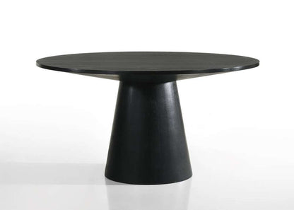 Lilola Home - Jasper Ebony Black 5 Piece 47in Wide Contemporary Round Dining Table Set with Black Finish Chairs - 30022-3 veiw 3