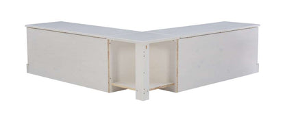 Linon Home Decor - Tobin Corner Nook Bench, White with Beige Cushions - KNK169WBGESET veiw 4