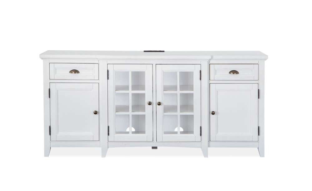 Magnussen - Heron Cove 70in Entertainment Console in Chalk White - E4400-05 veiw 3