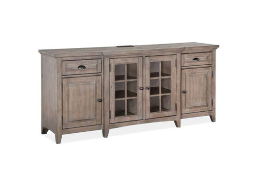 Magnussen - Paxton Place 70in Entertainment Console in Dovetail Grey - E4805-05 veiw 1