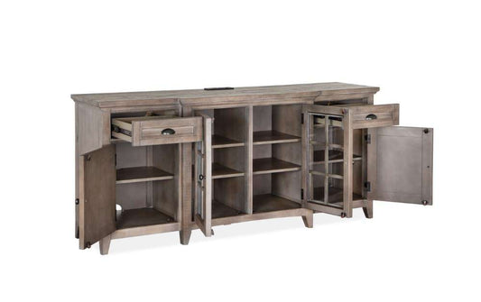 Magnussen - Paxton Place 70in Entertainment Console in Dovetail Grey - E4805-05 veiw 2