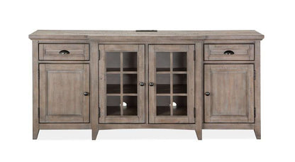 Magnussen - Paxton Place 70in Entertainment Console in Dovetail Grey - E4805-05 veiw 3