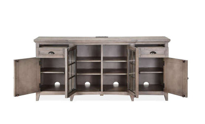 Magnussen - Paxton Place 70in Entertainment Console in Dovetail Grey - E4805-05 veiw 4