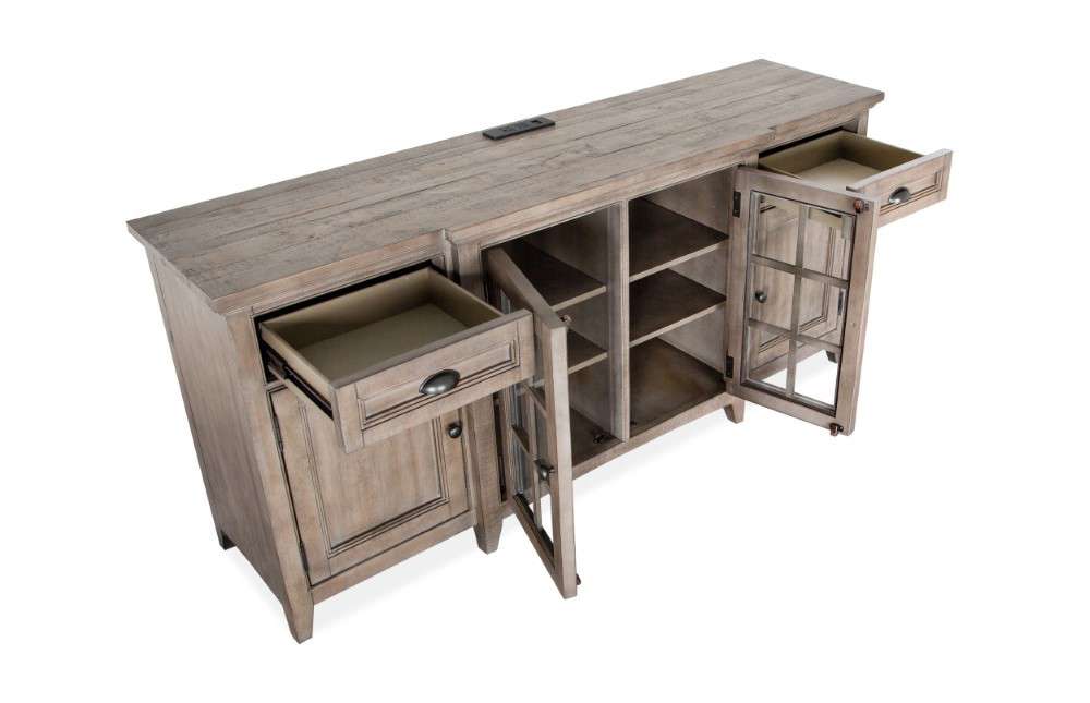 Magnussen - Paxton Place 70in Entertainment Console in Dovetail Grey - E4805-05 veiw 9