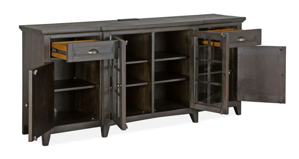 Magnussen - Westley Falls 70in Entertainment Console in Graphite - E4399-05 veiw 2