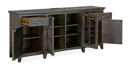 Magnussen - Westley Falls 70in Entertainment Console in Graphite - E4399-05 veiw 2