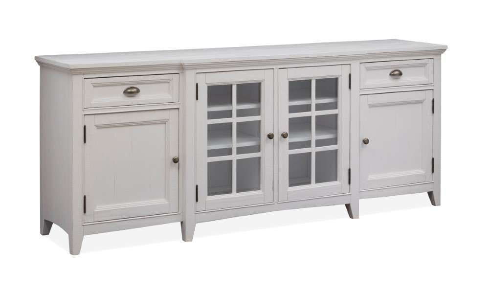 Magnussen - Heron Cove 80in Entertainment Console in Chalk White - E4400-08 veiw 1