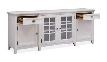 Magnussen - Heron Cove 80in Entertainment Console in Chalk White - E4400-08 veiw 2