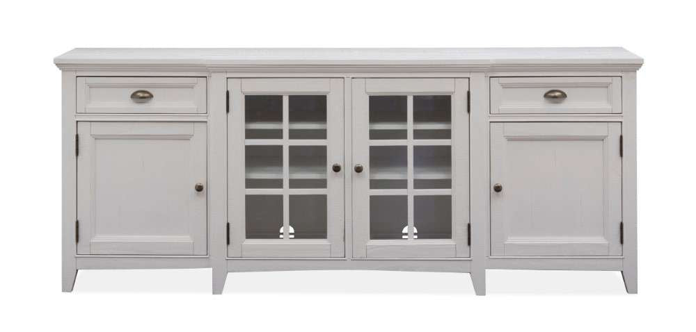 Magnussen - Heron Cove 80in Entertainment Console in Chalk White - E4400-08 veiw 3