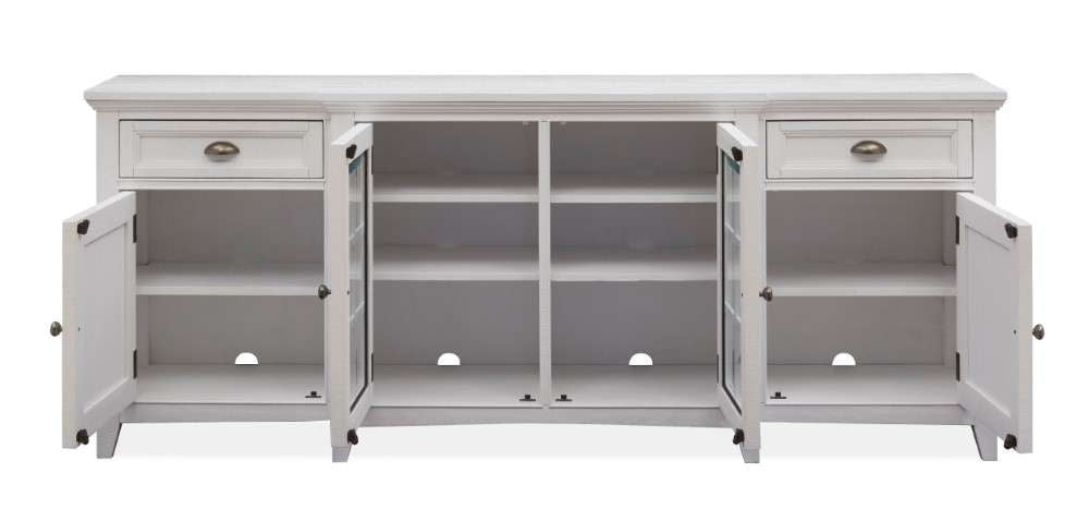 Magnussen - Heron Cove 80in Entertainment Console in Chalk White - E4400-08 veiw 4