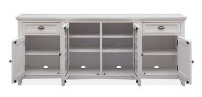 Magnussen - Heron Cove 80in Entertainment Console in Chalk White - E4400-08 veiw 4