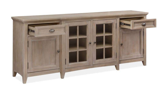 Magnussen - Paxton Place 80in Entertainment Console in Dovetail Grey - E4805-08 veiw 2