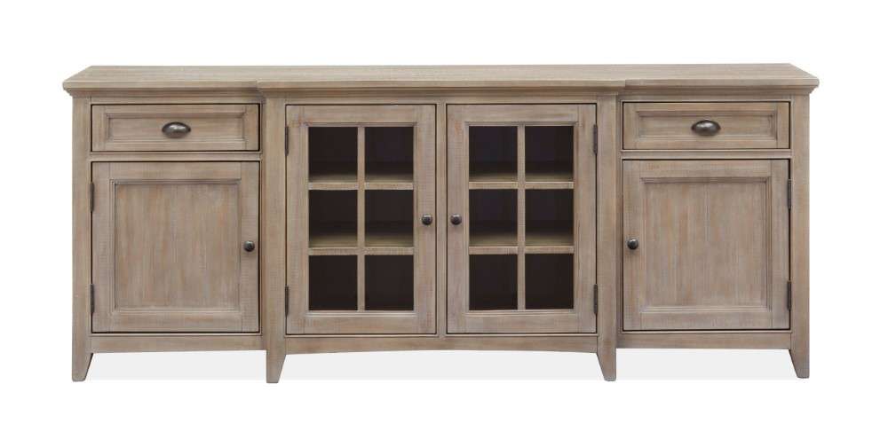 Magnussen - Paxton Place 80in Entertainment Console in Dovetail Grey - E4805-08 veiw 3