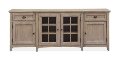 Magnussen - Paxton Place 80in Entertainment Console in Dovetail Grey - E4805-08 veiw 3