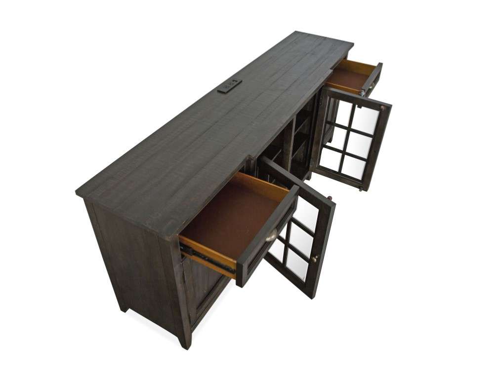 Magnussen - Westley Falls 80in Entertainment Console in Graphite - E4399-08 veiw 5