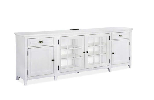 Magnussen - Heron Cove 90in Entertainment Console in Chalk White - E4400-09 veiw 1