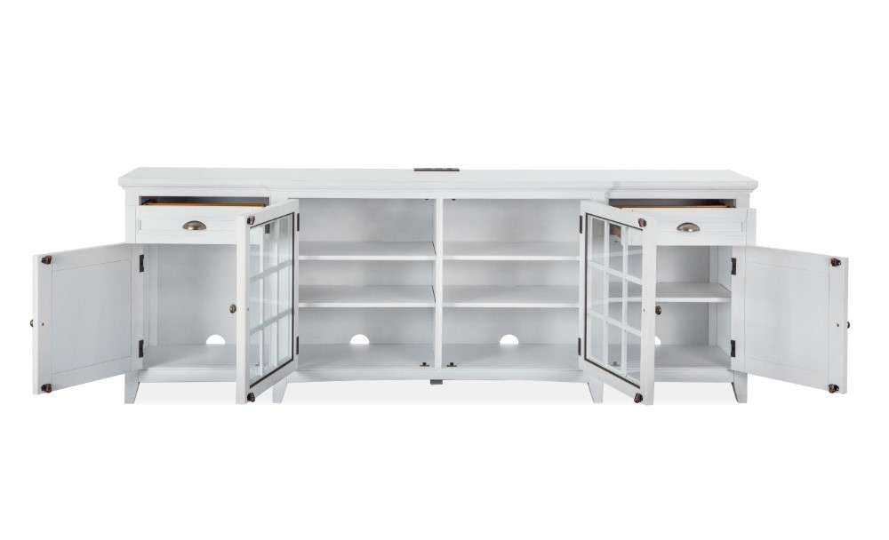 Magnussen - Heron Cove 90in Entertainment Console in Chalk White - E4400-09 veiw 4