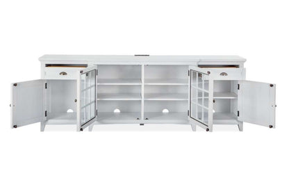 Magnussen - Heron Cove 90in Entertainment Console in Chalk White - E4400-09 veiw 4