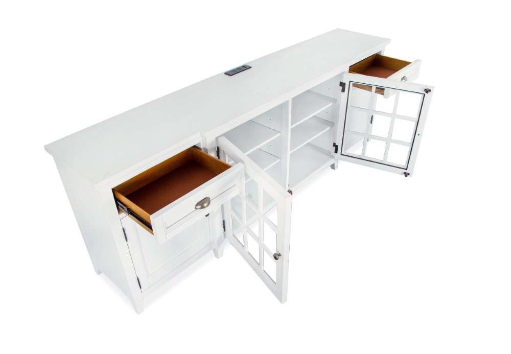 Magnussen - Heron Cove 90in Entertainment Console in Chalk White - E4400-09 veiw 6