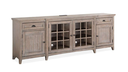 Magnussen - Paxton Place 90in Entertainment Console in Dovetail Grey - E4805-09 veiw 1