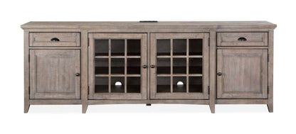 Magnussen - Paxton Place 90in Entertainment Console in Dovetail Grey - E4805-09 veiw 3