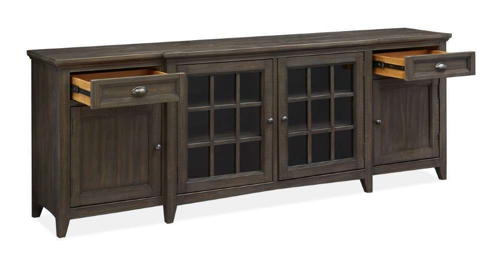 Magnussen - Westley Falls 90in Entertainment Console in Graphite - E4399-09 veiw 2