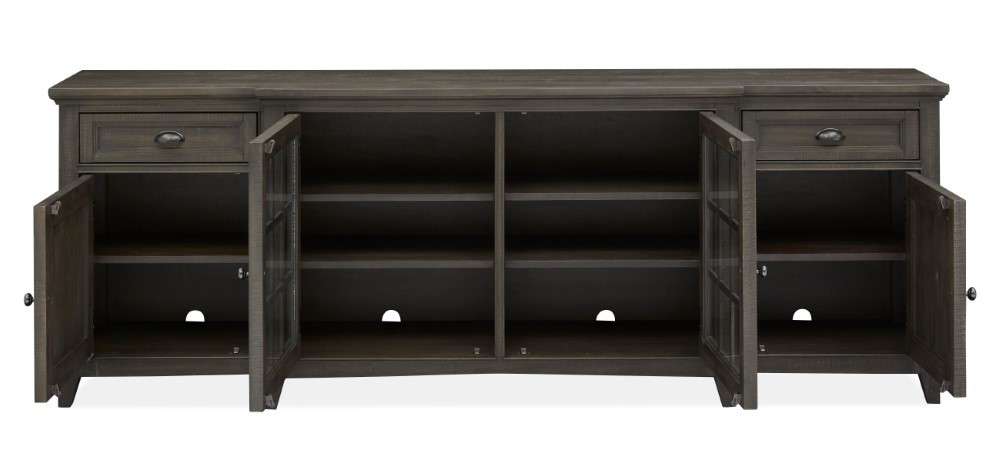 Magnussen - Westley Falls 90in Entertainment Console in Graphite - E4399-09 veiw 4