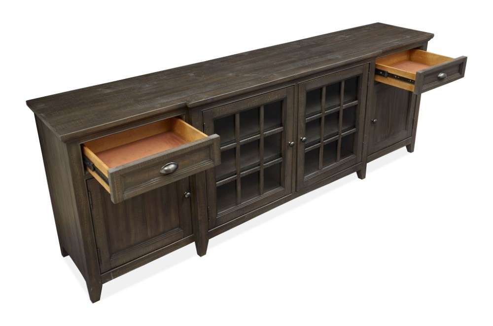 Magnussen - Westley Falls 90in Entertainment Console in Graphite - E4399-09 veiw 6