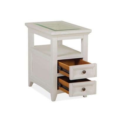 Magnussen - Heron Cove Chairside End Table in Chalk White - T4400-10 veiw 2