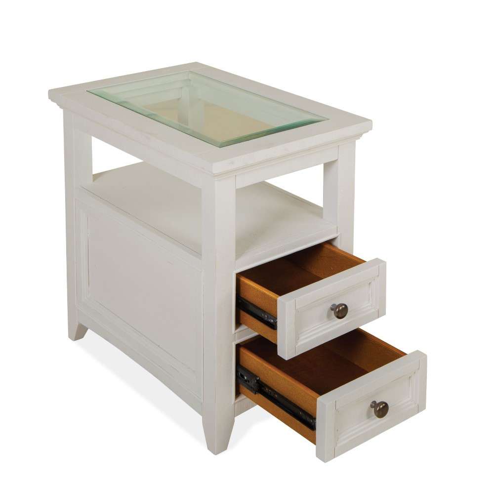 Magnussen - Heron Cove Chairside End Table in Chalk White - T4400-10 veiw 4