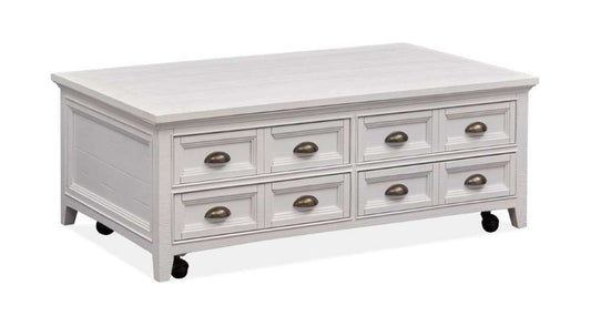 Magnussen - Heron Cove Lift Top Storage Cocktail Table with Casters in Chalk White - T4400-50 veiw 1