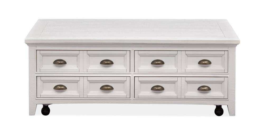 Magnussen - Heron Cove Lift Top Storage Cocktail Table with Casters in Chalk White - T4400-50 veiw 2