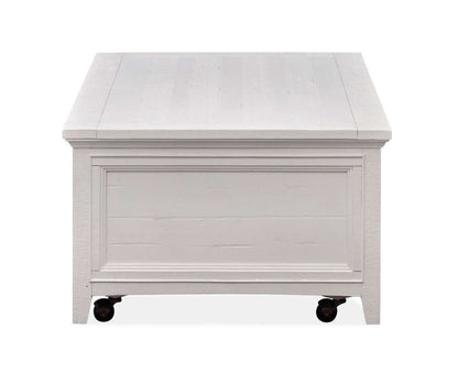 Magnussen - Heron Cove Lift Top Storage Cocktail Table with Casters in Chalk White - T4400-50 veiw 3