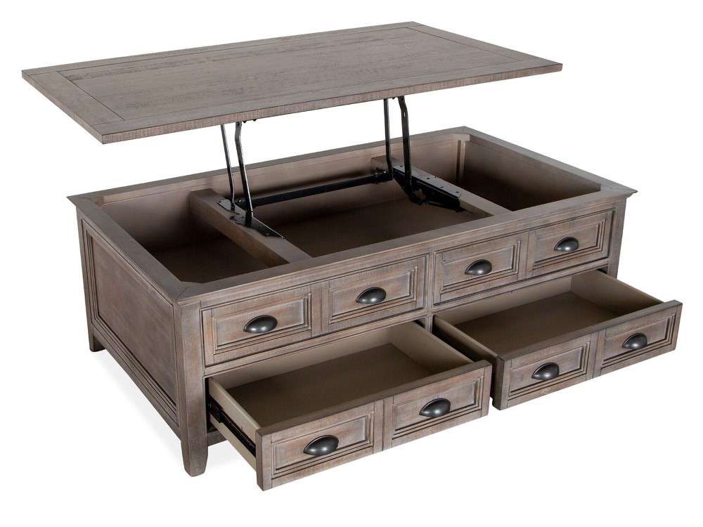 Magnussen - Paxton Place Lift Top Storage Cocktail Table with Casters in Dovetail Grey - T4805-50 veiw 4