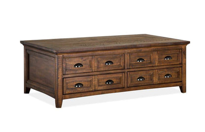 Magnussen - Bay Creek Lift Top Storage Cocktail Table with Casters in Toasted Nutmeg - T4398-50 veiw 1