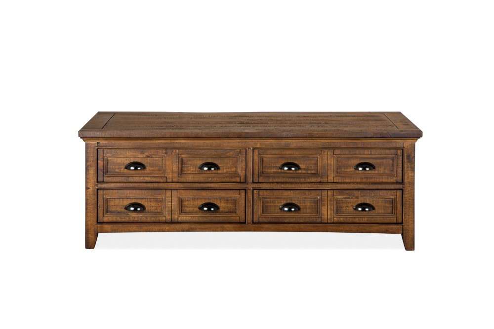 Magnussen - Bay Creek Lift Top Storage Cocktail Table with Casters in Toasted Nutmeg - T4398-50 veiw 2