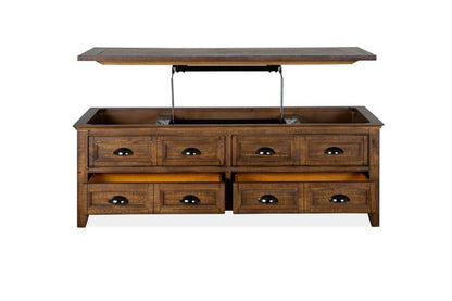 Magnussen - Bay Creek Lift Top Storage Cocktail Table with Casters in Toasted Nutmeg - T4398-50 veiw 3