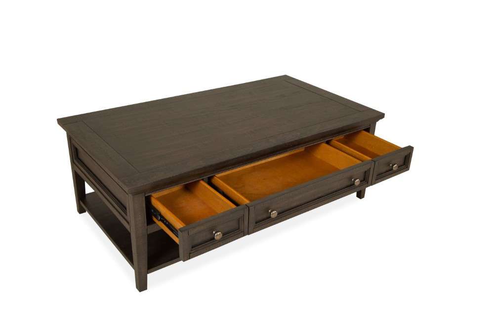 Magnussen - Westley Falls Rectangular Cocktail Table with Casters in Graphite - T4399-43 veiw 3