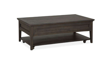 Magnussen - Westley Falls Rectangular Cocktail Table with Casters in Graphite - T4399-43 veiw 4