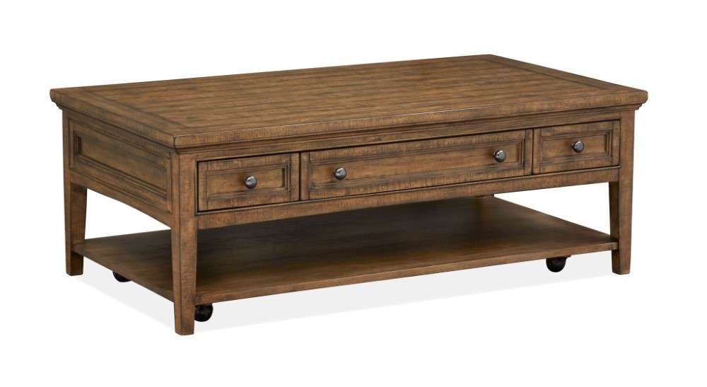 Magnussen - Bay Creek Rectangular Cocktail Table with Casters in Toasted Nutmeg - T4398-43 veiw 1