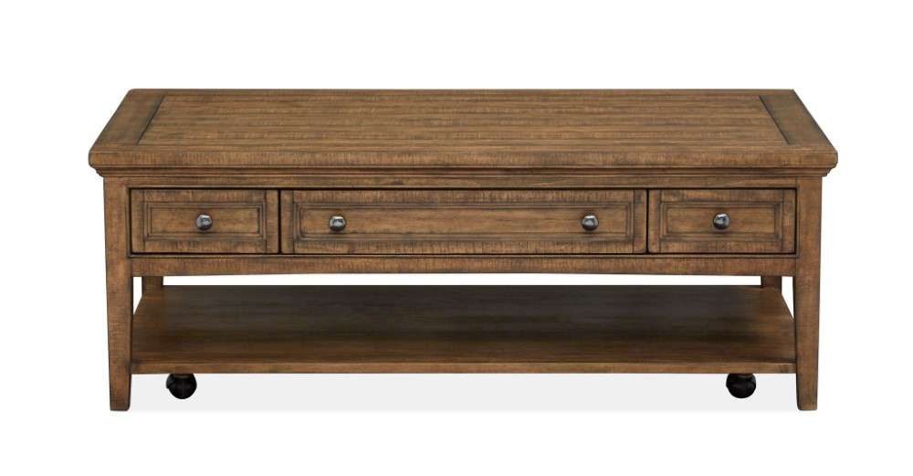 Magnussen - Bay Creek Rectangular Cocktail Table with Casters in Toasted Nutmeg - T4398-43 veiw 2