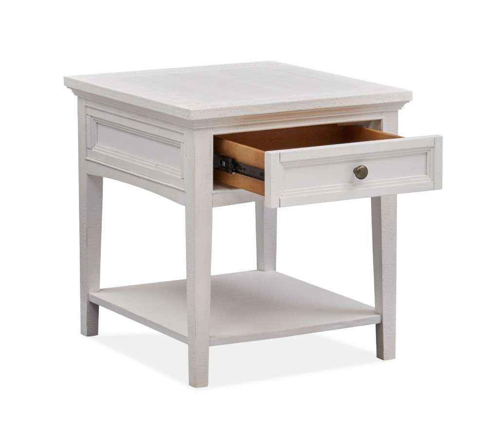 Magnussen - Heron Cove Rectangular End Table in Chalk White - T4400-03 veiw 2